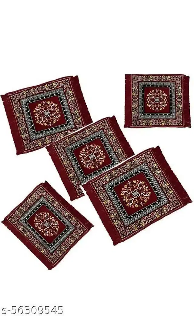 Prayer Mats, Brown, 20x20x0.5 inches, Pack of 5