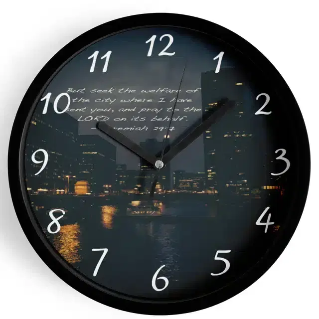 Analog Wall Clock, Multicolor, 7 inches