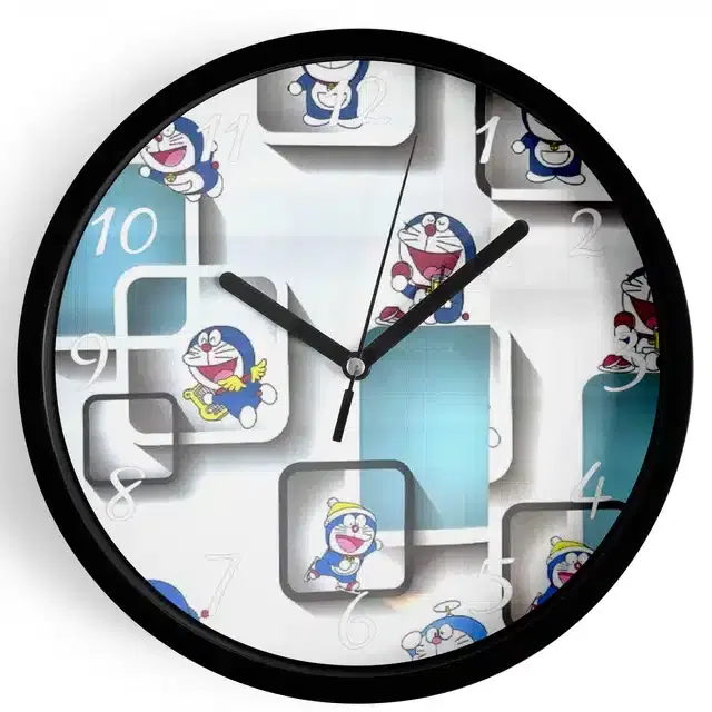 Doraemon Analog Wall Clock, Multicolor, 7 Inches