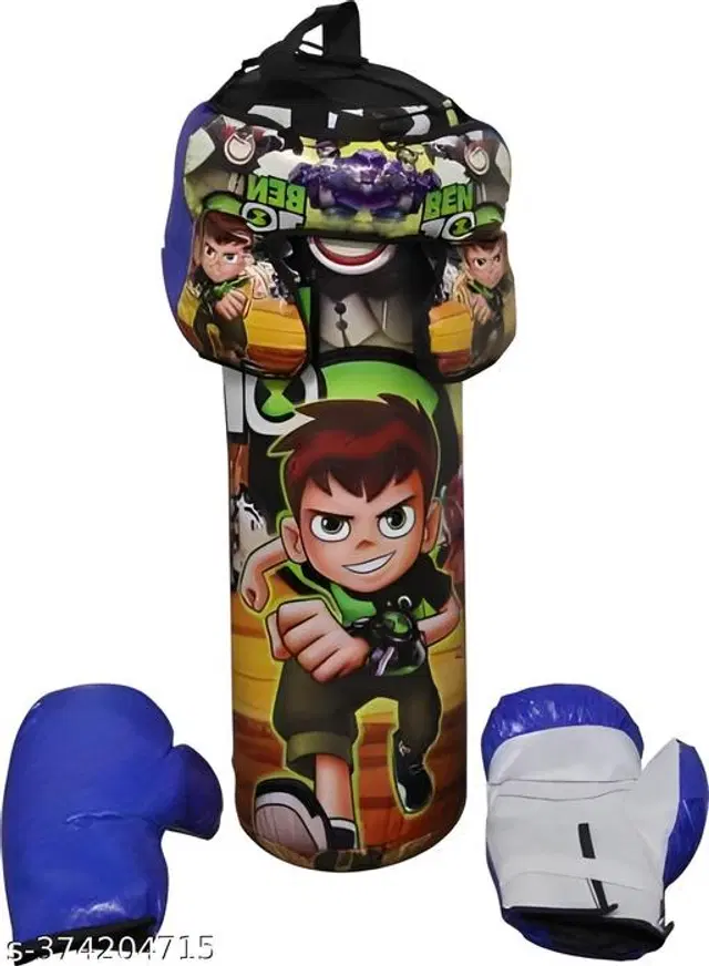 Punching Bag with Punching Gloves for Kids, Multicolor, Set of 2