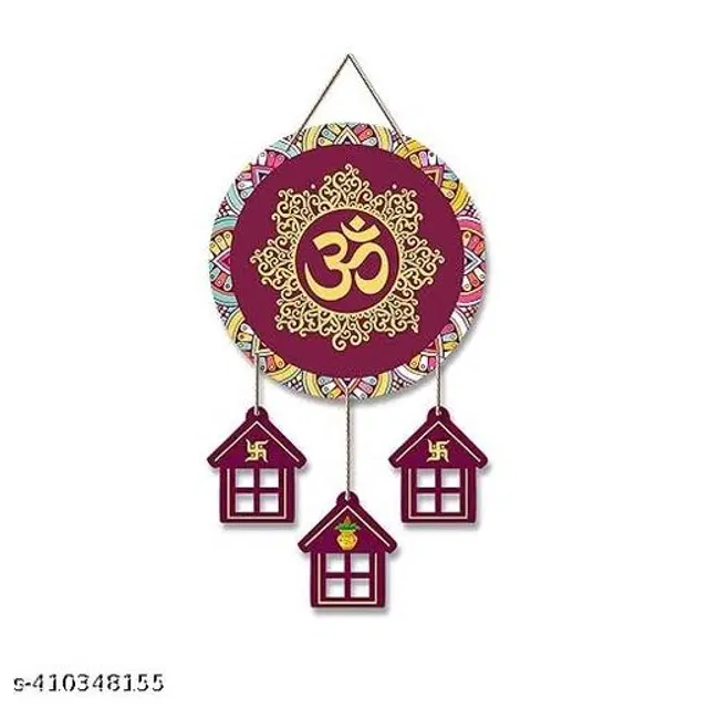 Wooden Wall Hanging Decor, Purple