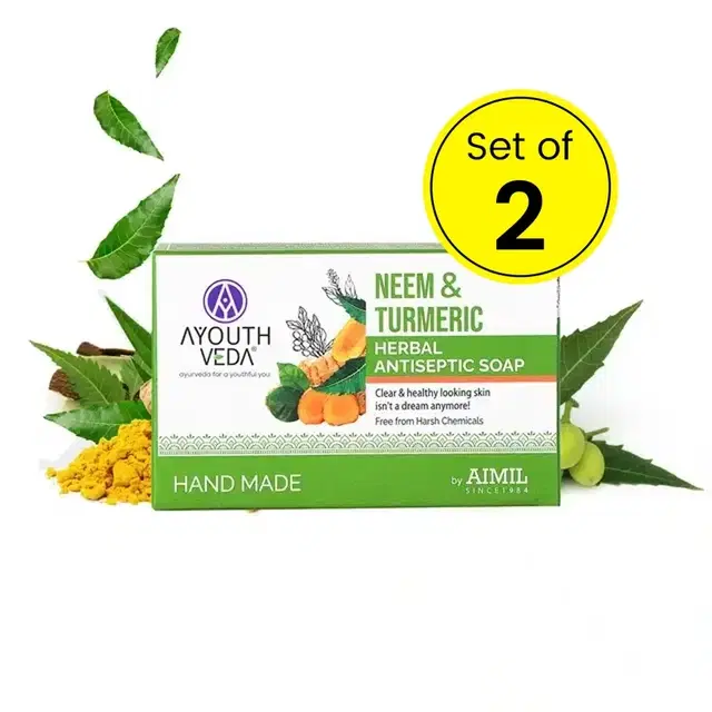 Ayouthveda Neem & Turmeric Soap 2X100 g (Pack Of 2)