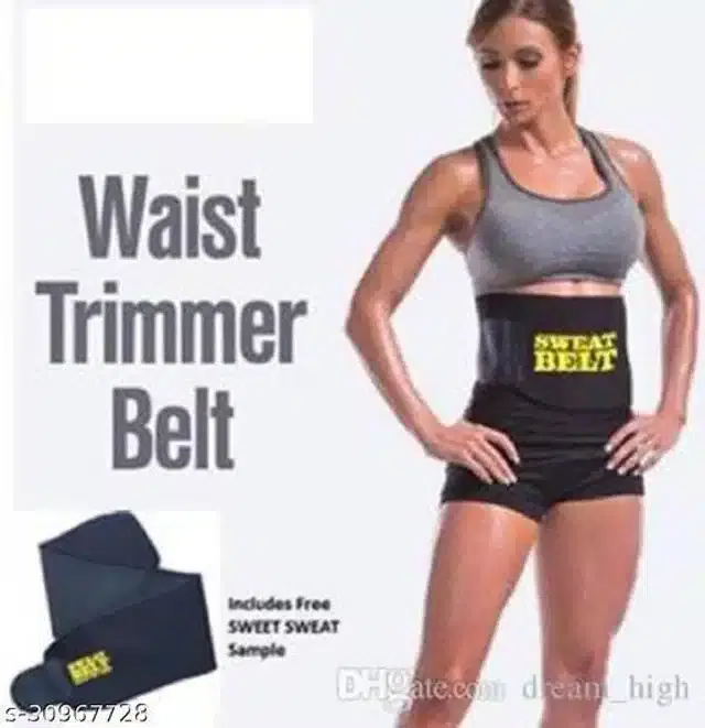 Sweat Belt for Unisex, Black, Free Size