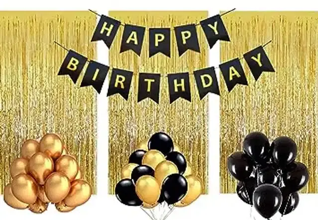 Birthday Decoration Kit, Multicolor, Set of 34