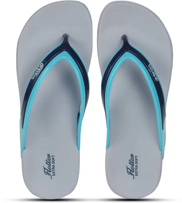 action Casual Flip Flops for Men (Grey, 7)