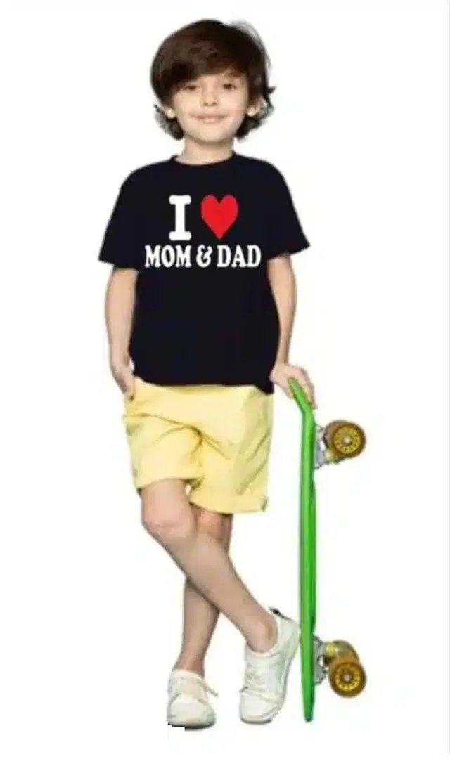 Half Sleeves T-Shirt for Boys (Black, 7- 8 Years)