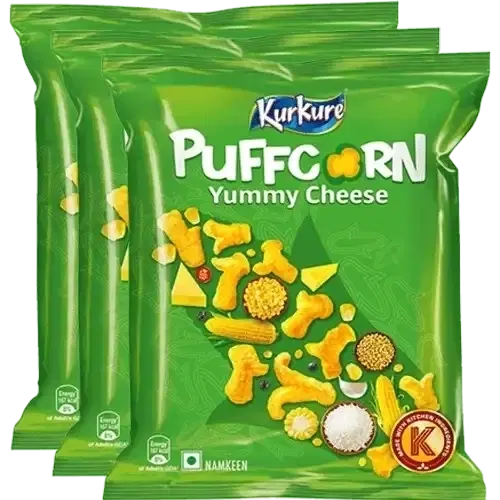 KurKure Puffcorn Yummy Cheese 3X31.2 g (Set Of 3)