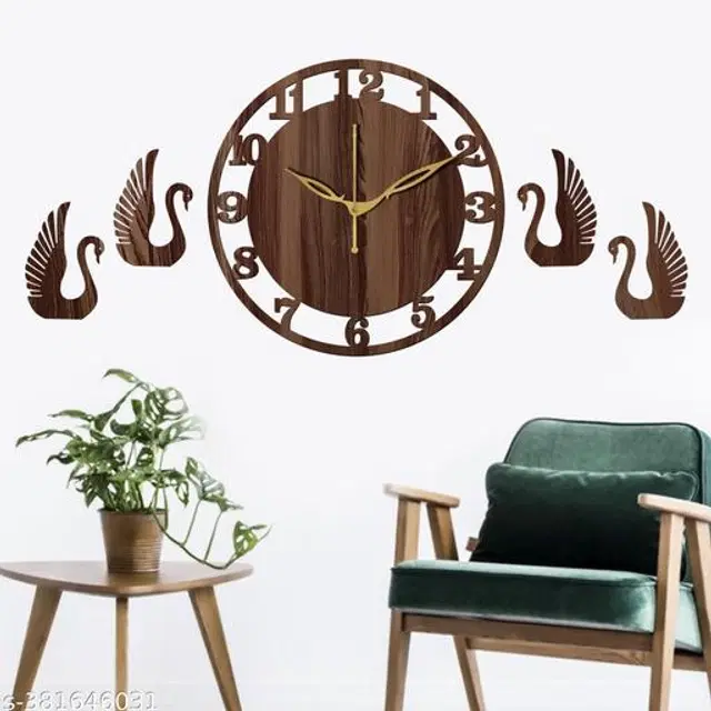 Wooden Wall Clock, Brown