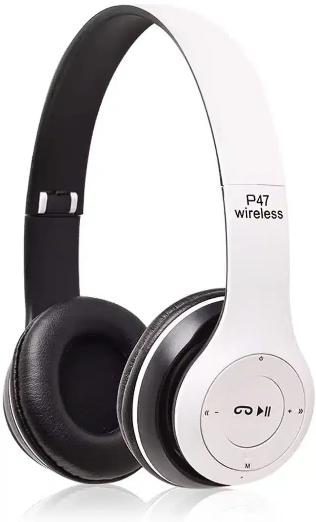 Wireless Bluetooth Headphone, White