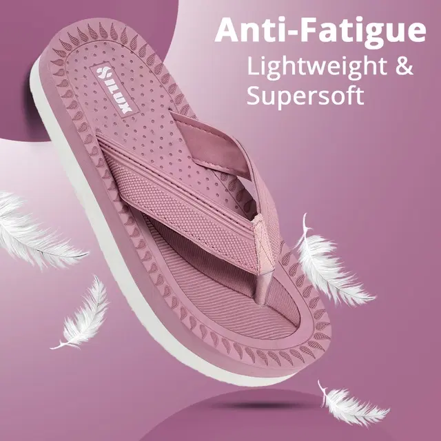 Solid Flip-flops for Women (Pink, 5)