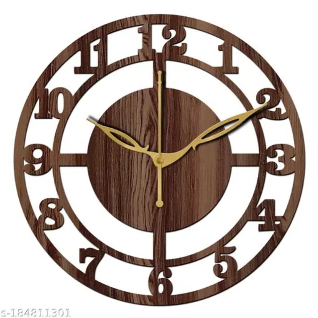 Wooden Wall Clock, Brown