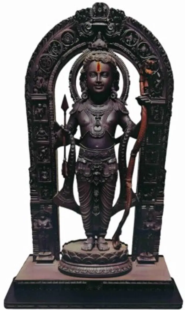 MAGIC PLUS Ram Lalla Poly Resin Statue Ayodhya Mandir, Pack of 1