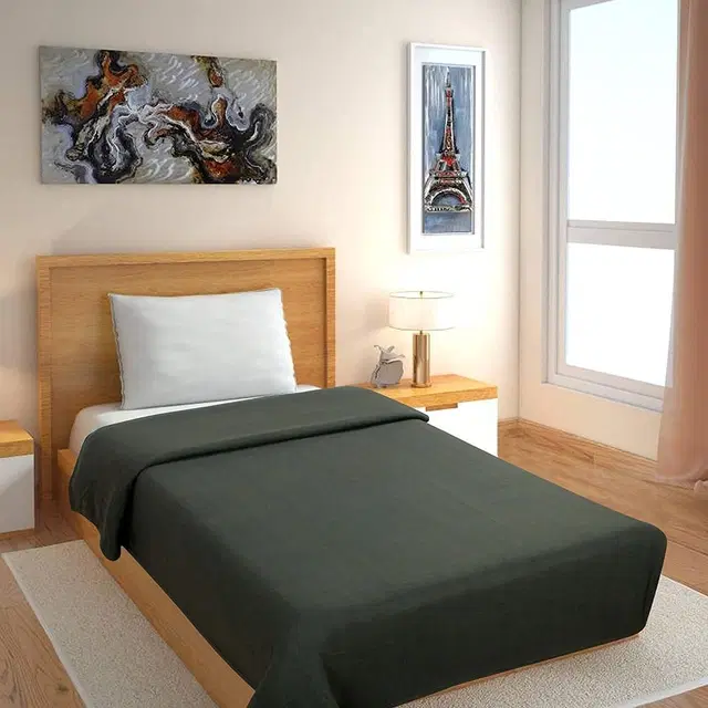 Fleece Blanket, Green, 60x90 Inches