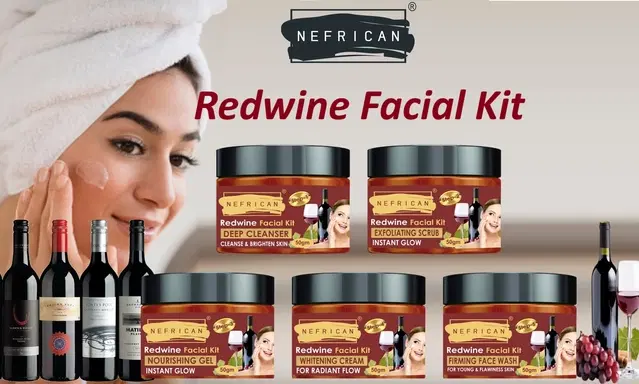 Red Wine Facial Kits, 50 g, Set of 5