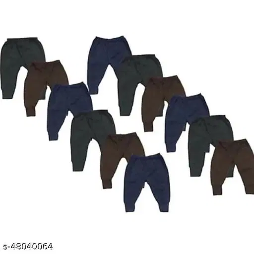 Woolen Thermal Bottomwear for Kids, Pack of 12 (Multicolor, 0-3 Months)