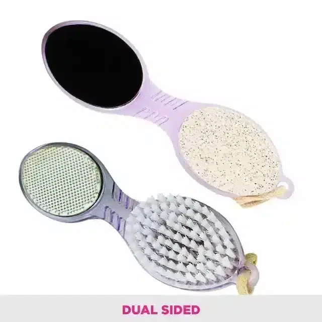 Pallavi Trading 4 In 1 Foot Pedicure Brush Pumice Stone Scrubber & File For Soft Care