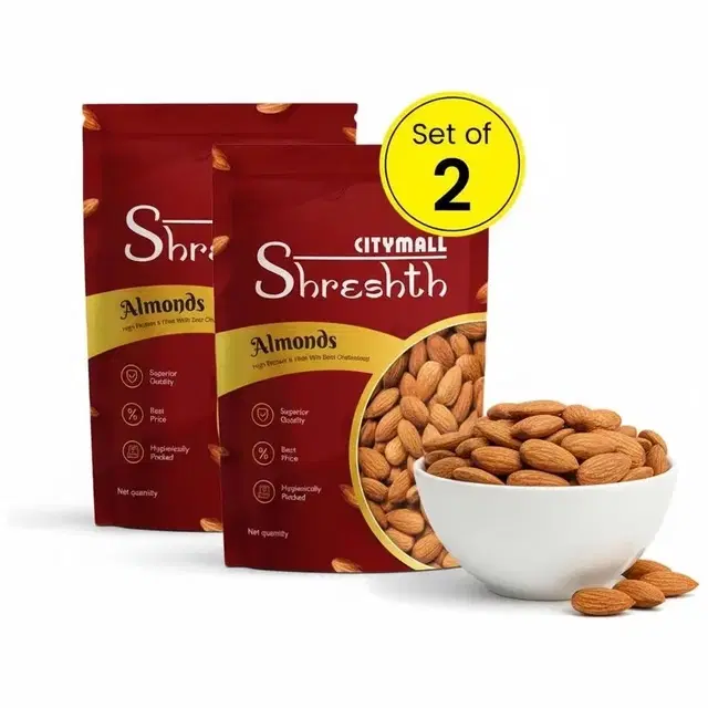 Citymall Shreshth Almonds/Badam 2X200 g ( Set Of 2)