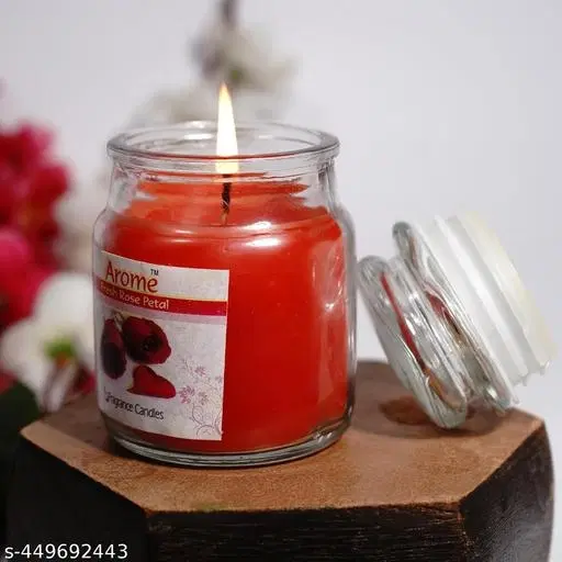 Rose Scendted Aroma Candle for Home Decoration, Pack of 1