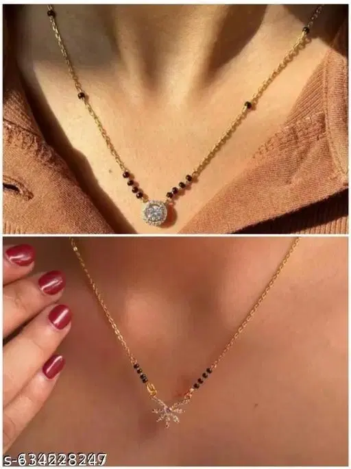 Single Strand Mangalsutra 18 inch for Women, Pack of 2