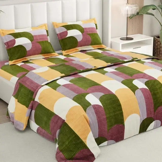 Rivermoor UltraSoft Prism Mosaic Double Bed Size Bedsheet, Terracotta