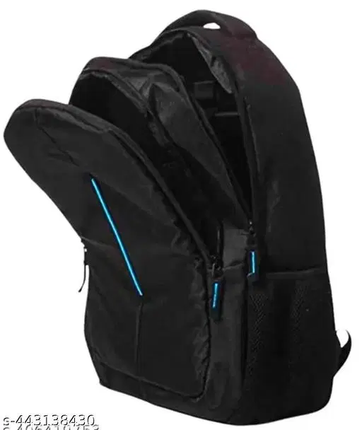 Polyester Backpack for Men & Women, Black
