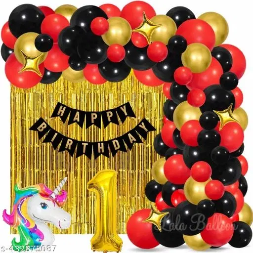 40 Pcs 1st Birthday Decoration kit for Kids, Multicolour, Set of 1