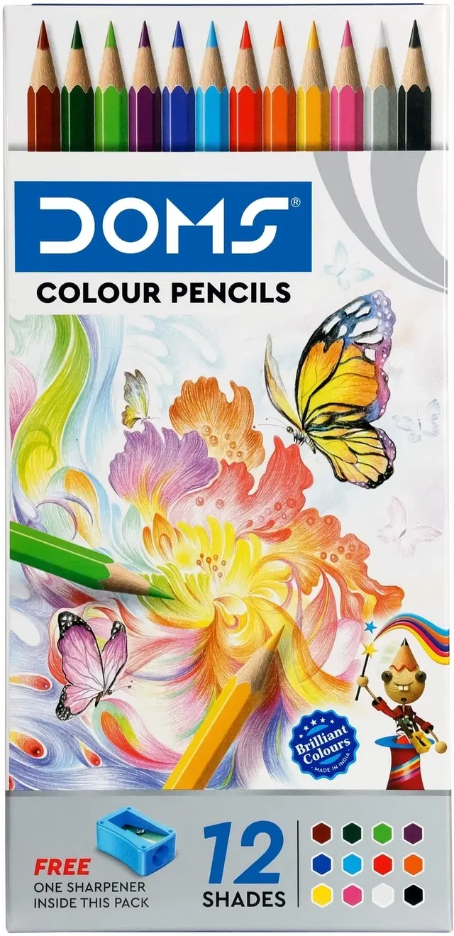 Doms Fsc 12 Shades Colour Pencil