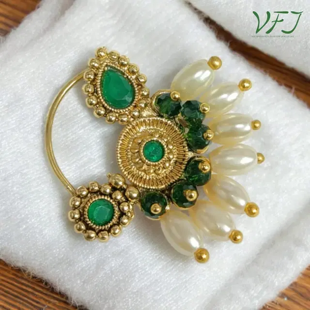 Brass Nosepin for Women (Gold)