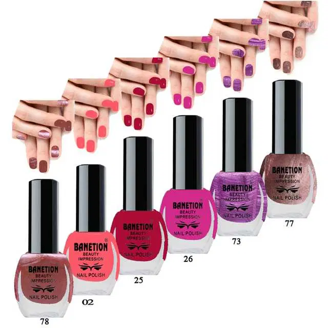 Exclusive High Gloss Matte Nail Paint, Pack of 6, Multicolor, 6ml, B-7