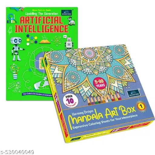Harmony Mandala Boxx Part 1 + STEM Activity Book: Artificial Intelligence (AI) – A fun combination of creative art and the world of AI, introducing kids to the tech of tomorrow!