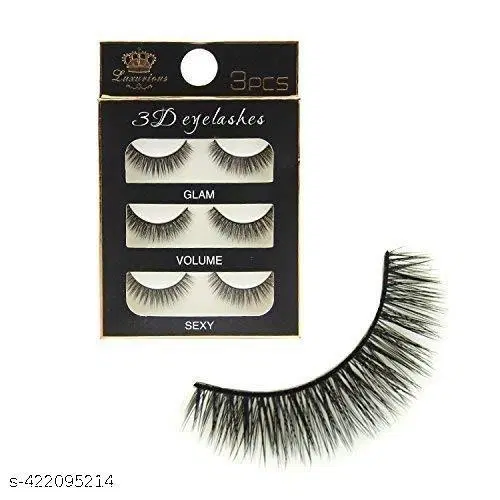 False Eyelash, Multicolor, Pack of 3