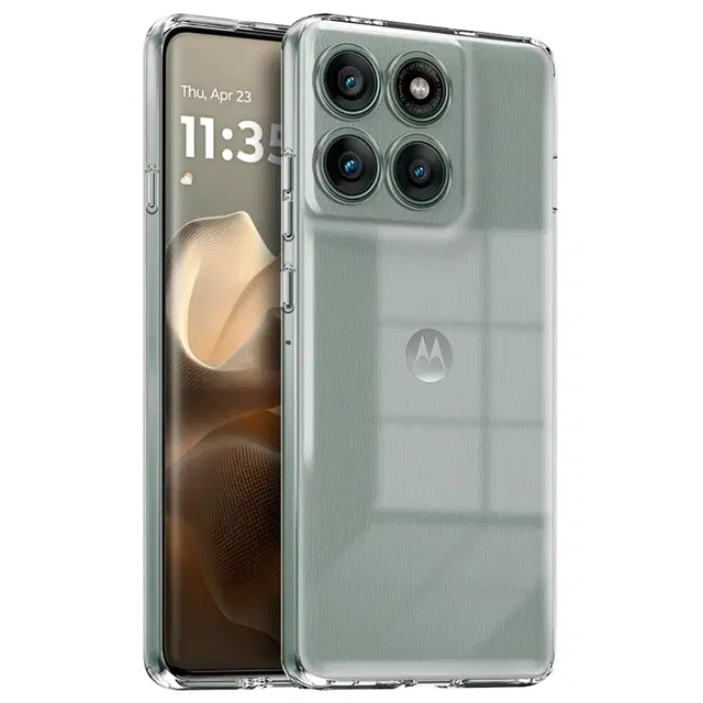 Silicon Back Cover For Motorola Moto Edge 60 Pro, Transparent