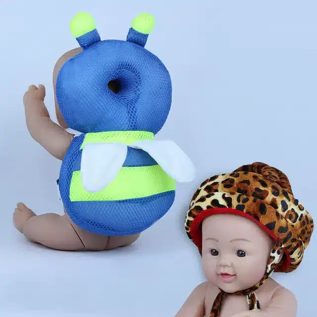 Infants Head & Back Safety Protector Pillow and Safety Helmet, Pack of 2 (Multicolor)