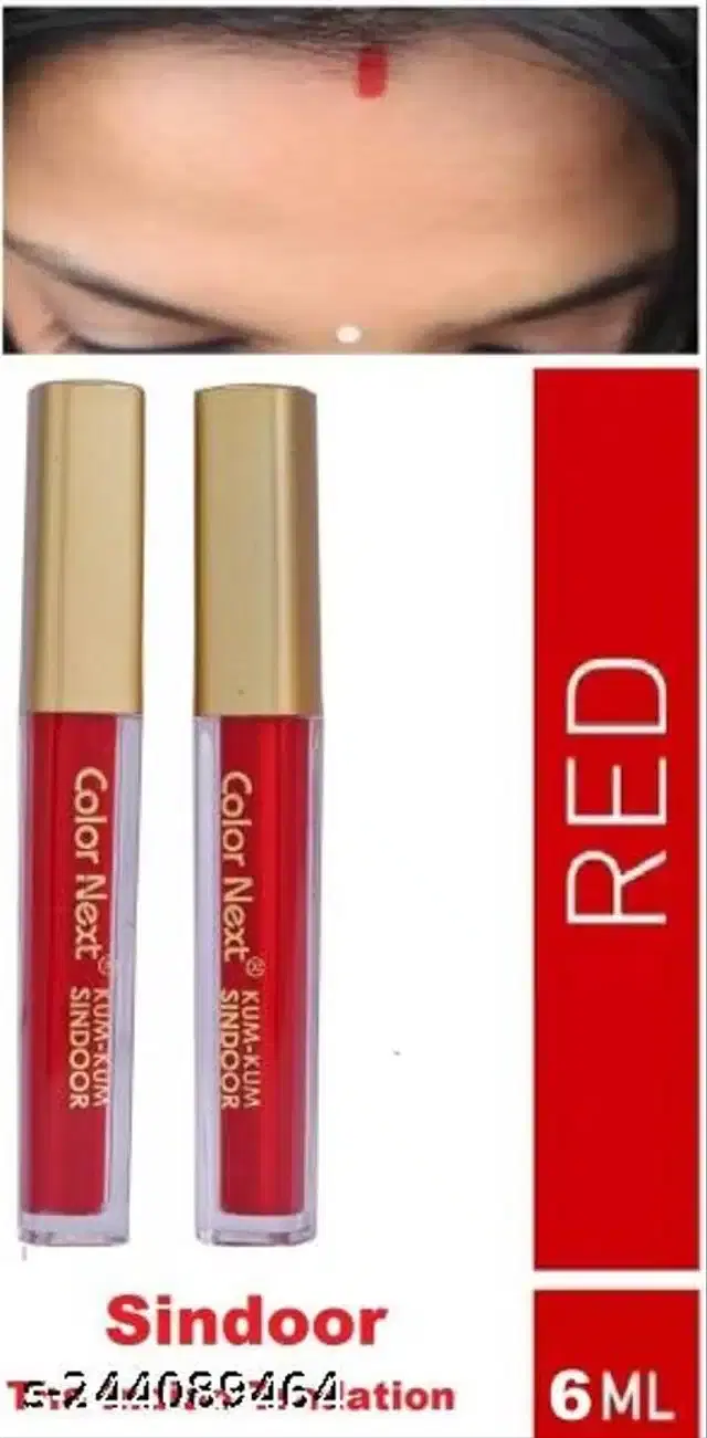 Sindoor for Girls & Women, Red, 10 ml, Pack of 2