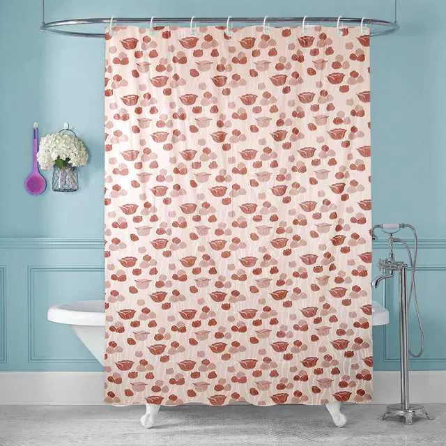 PVC Waterproof Shower Curtain, Brown, 84X54 Inches, SPM-8