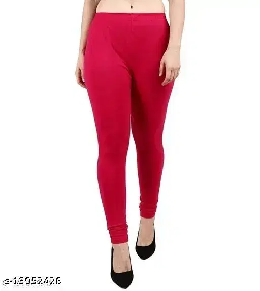 Lycra Ankle Length Leggings for Womens/Girls/Ladies, Pack of 1, Red (S)