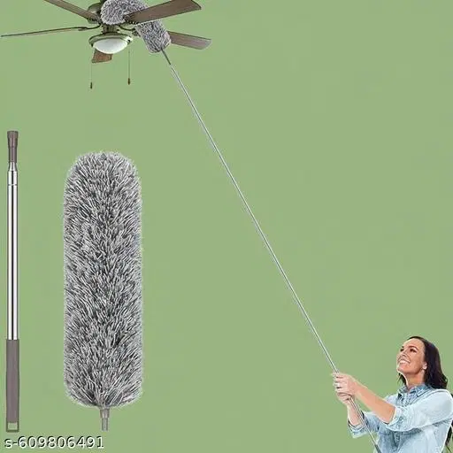 Washable Microfiber Duster with Extendable Telescopic Pole for High Ceilings and Fans