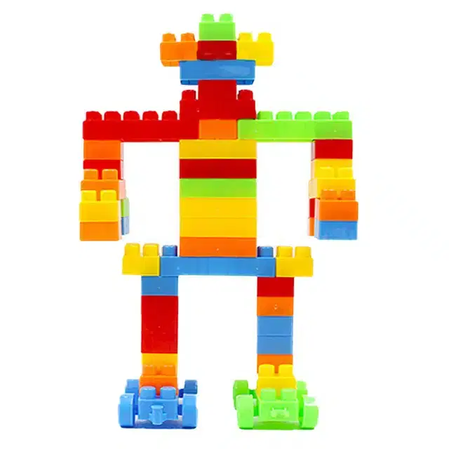 Plastic Educational Stem 40 Pcs Building Blocks Toy Set for Kids, Multicolor