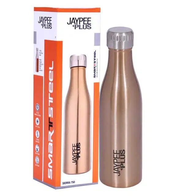 Sierra Stainless Steel Insulated 24 Hours Hot Or Cold Water Bottle, Golden, 750 ml, J-163