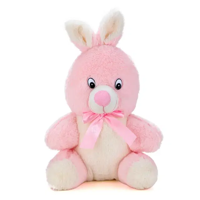 TOYTALES Rabbit With Satin Bow, Pink 30cm