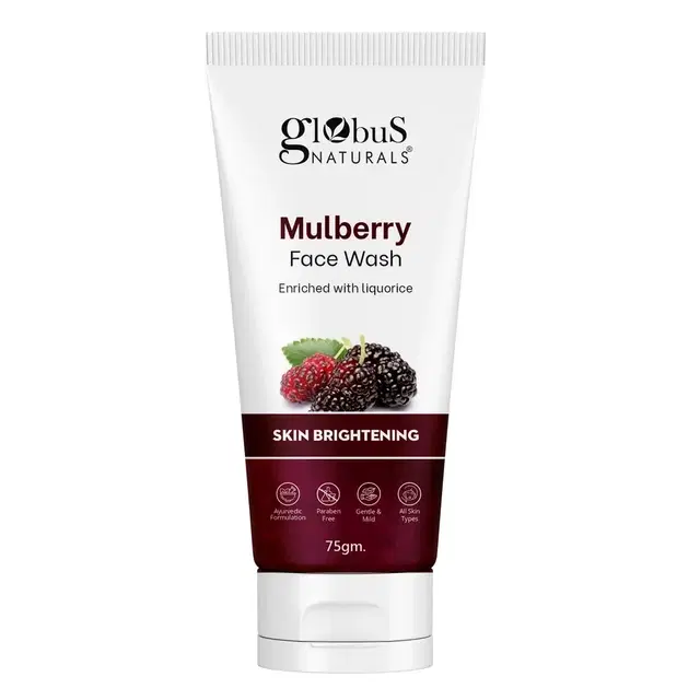 Globus Naturals Mulberry Fairness Face Wash For Even Skin Tone 75 g