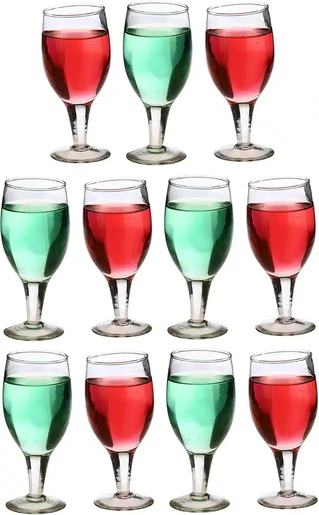 Liquor cum Cocktail Glasses, Transparent, 180 ml, Pack of 11