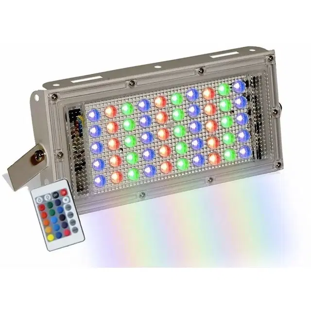 LED Flood Light with Remote [Multicolor, 50 W]