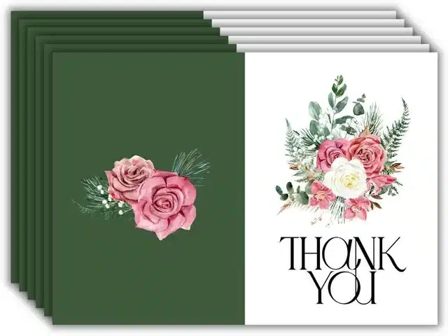 Thank You Printed Cards, Multicolor, Pack of 6