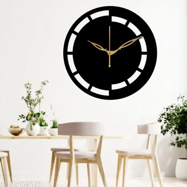 Wooden Wall Clock, Black