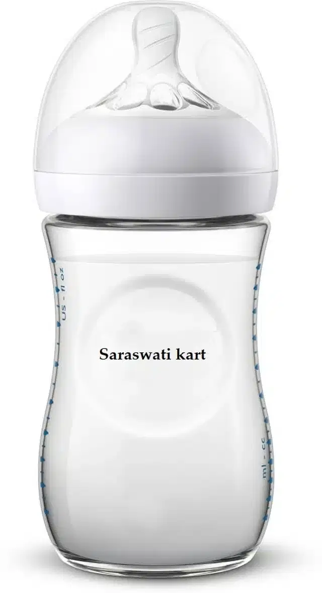 Milk Feeding Bottle for Kids, White, 240 ml