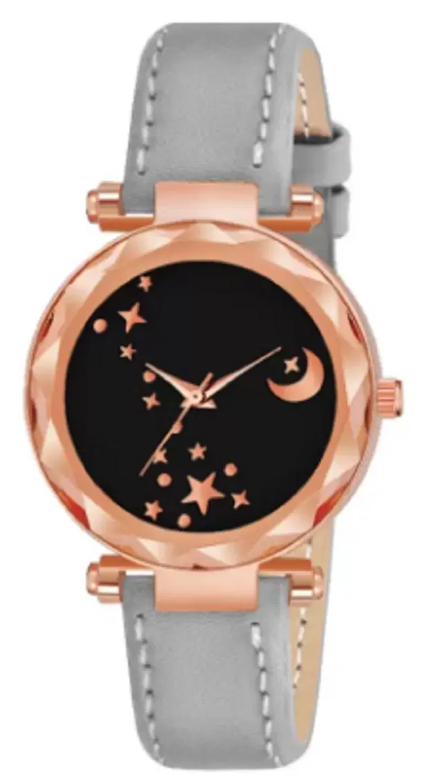 Analog Watch for Women & Girls (Grey)