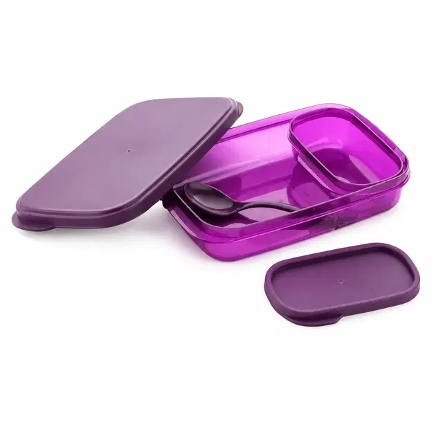 Parikshit Divine Lunch Box For Schol And Office use, Purple