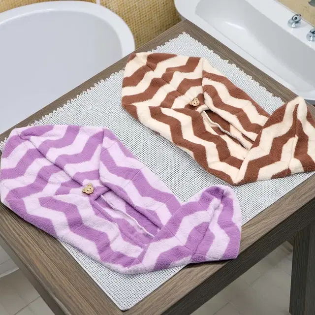 Safina Zig Zag Hair Towel Wrap 24x63 cm Pack of 2, Pack of 2, Pack of 2, Pack of 2