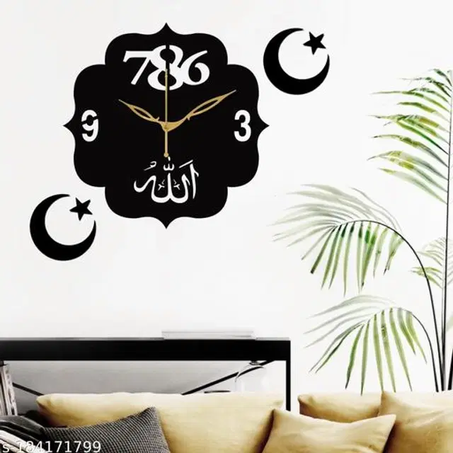 Wooden Wall Clock, Black